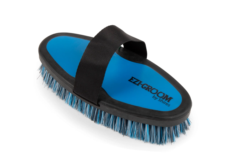 EZI-GROOM Grip Body Brush - Bright Blue Small